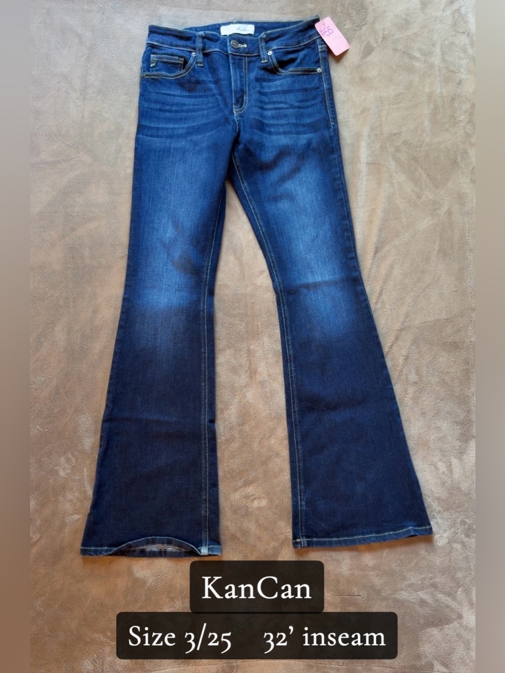 KanCan Women's Dark Blue Flare Jeans